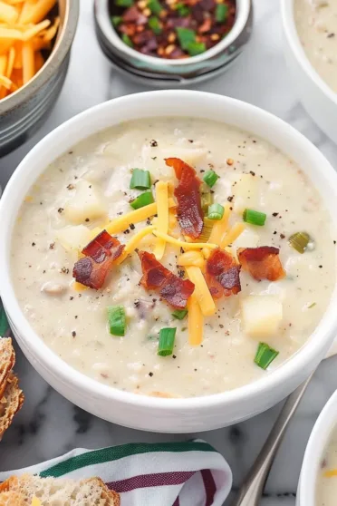Warm and Creamy Slow Cooker Potato Soup