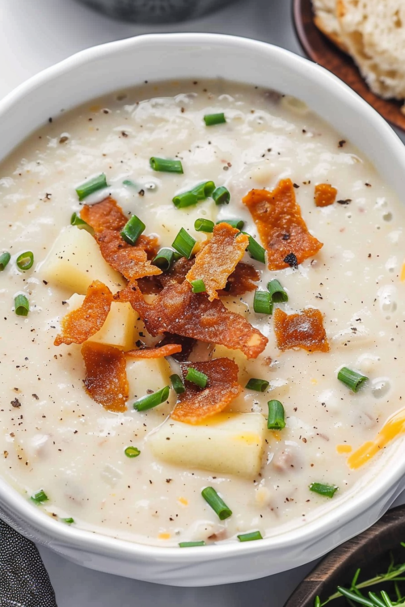 Warm and Creamy Slow Cooker Potato Soup