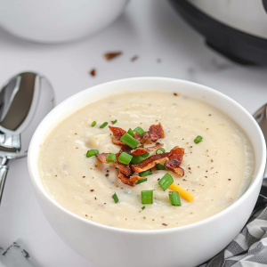 Warm and Creamy Slow Cooker Potato Soup