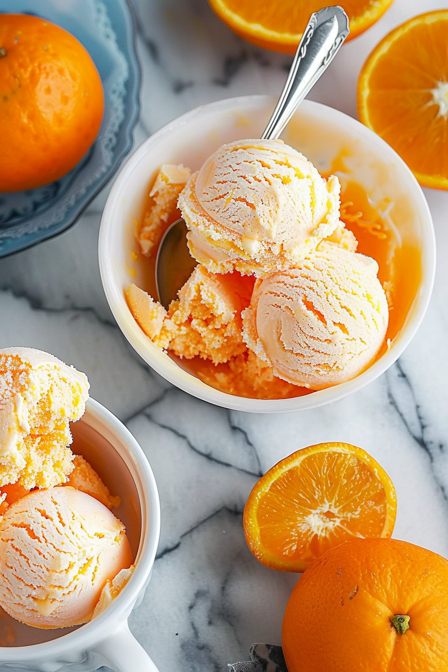 Simple 2-Ingredient Orange Sherbet