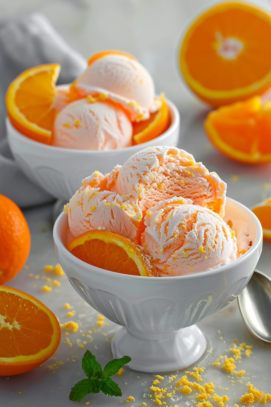 Simple 2-Ingredient Orange Sherbet