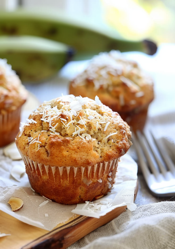 Easy Banana Coconut Muffins