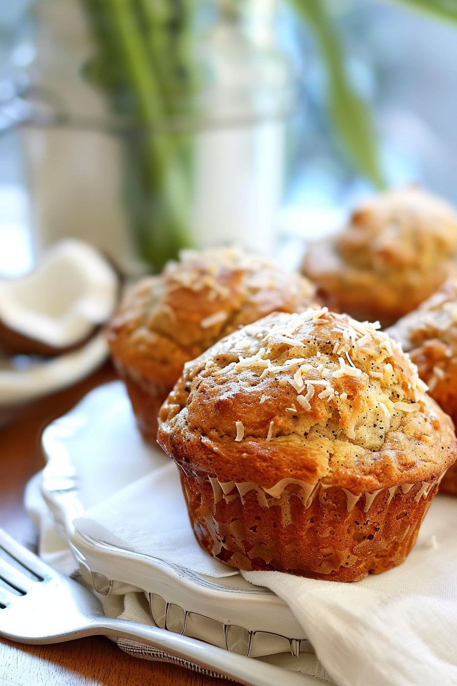 Easy Banana Coconut Muffins