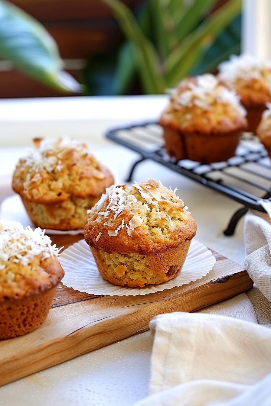 Easy Banana Coconut Muffins