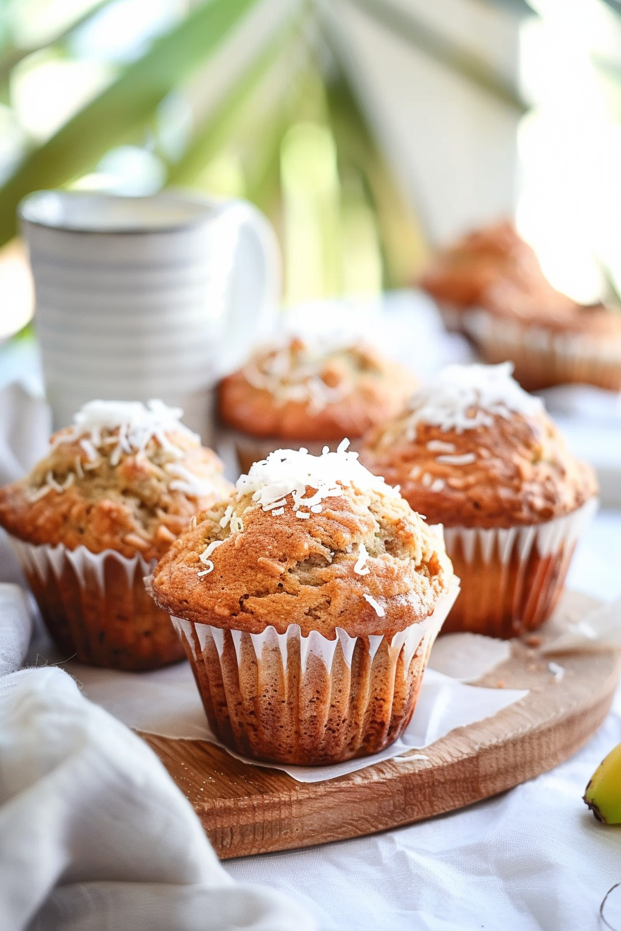 Easy Banana Coconut Muffins