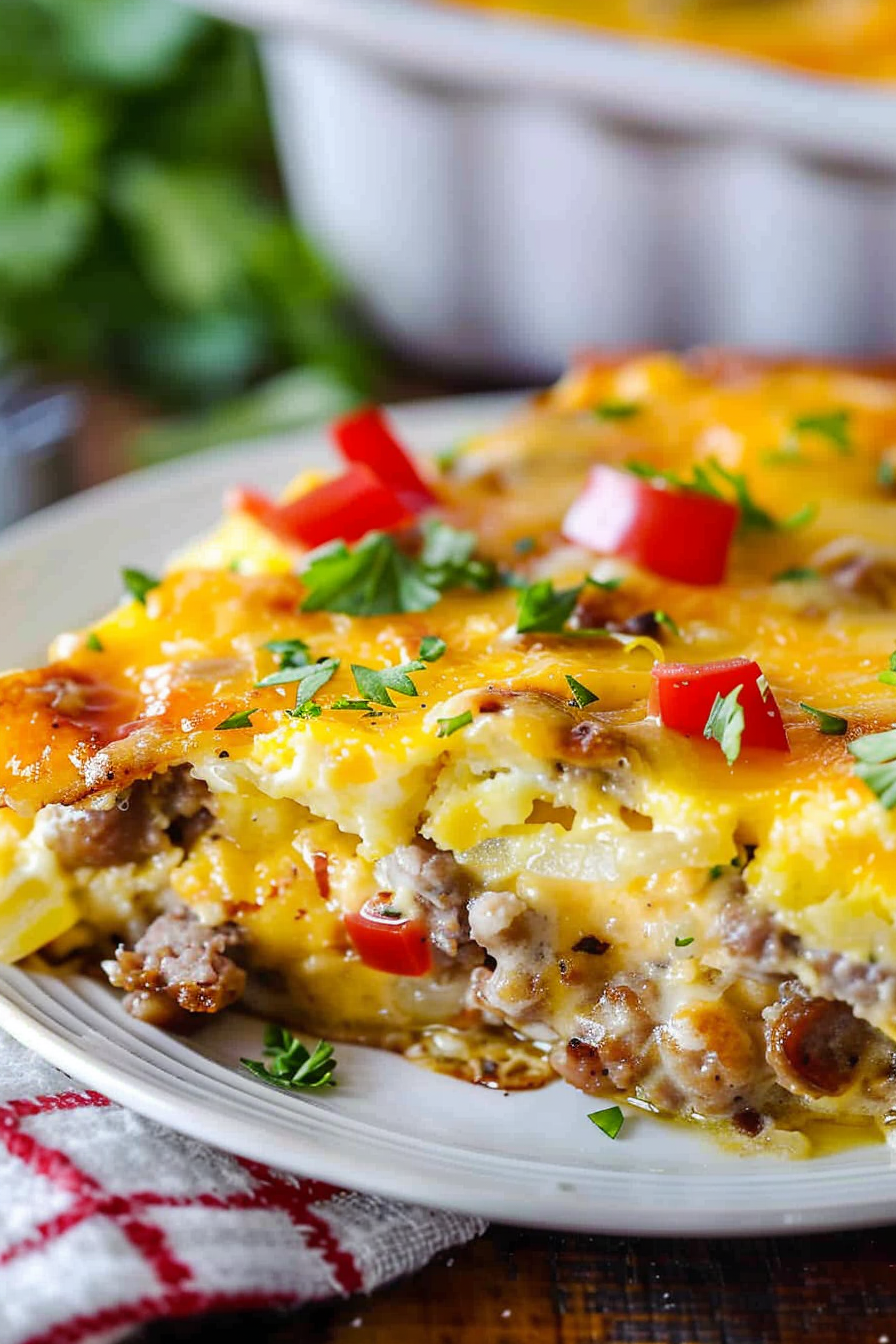 Easy Christmas Breakfast Sausage Casserole