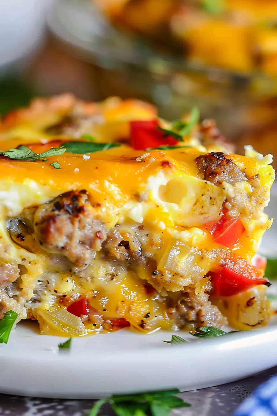 Easy Christmas Breakfast Sausage Casserole