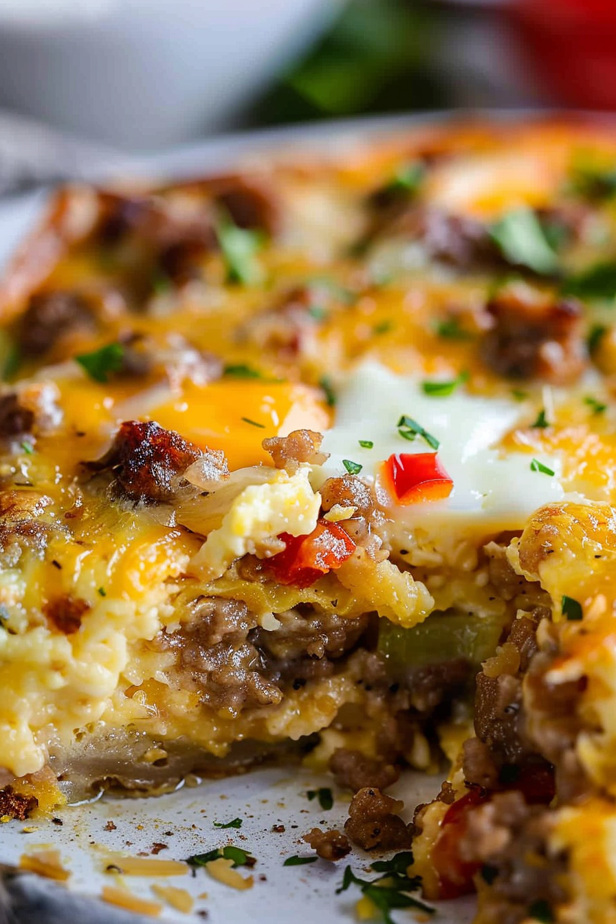 Easy Christmas Breakfast Sausage Casserole