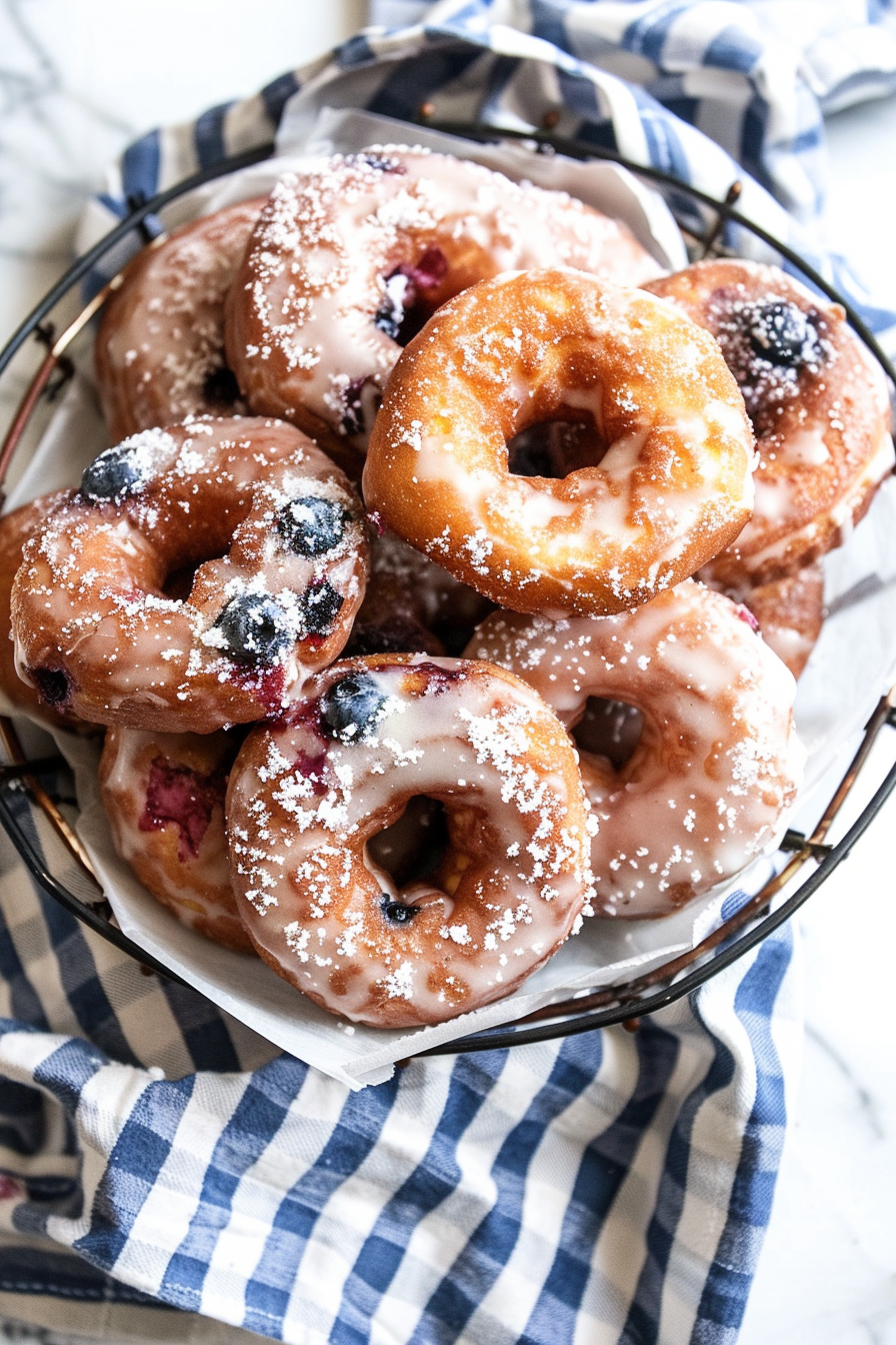 Blueberry Cake Donuts Recipe