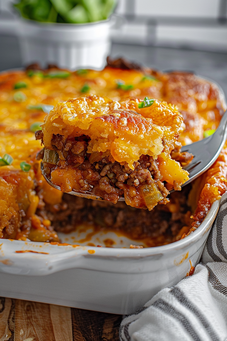 Cheesy Meatloaf Casserole Recipe