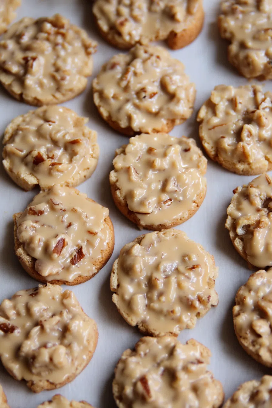 Plated batch of homemade treats with golden-brown edges.