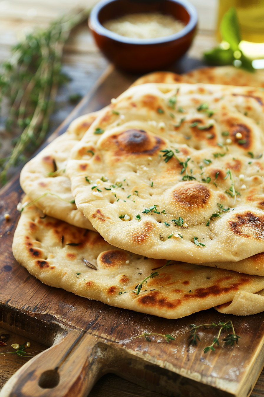 Easy Flatbreads with Garlic Butter