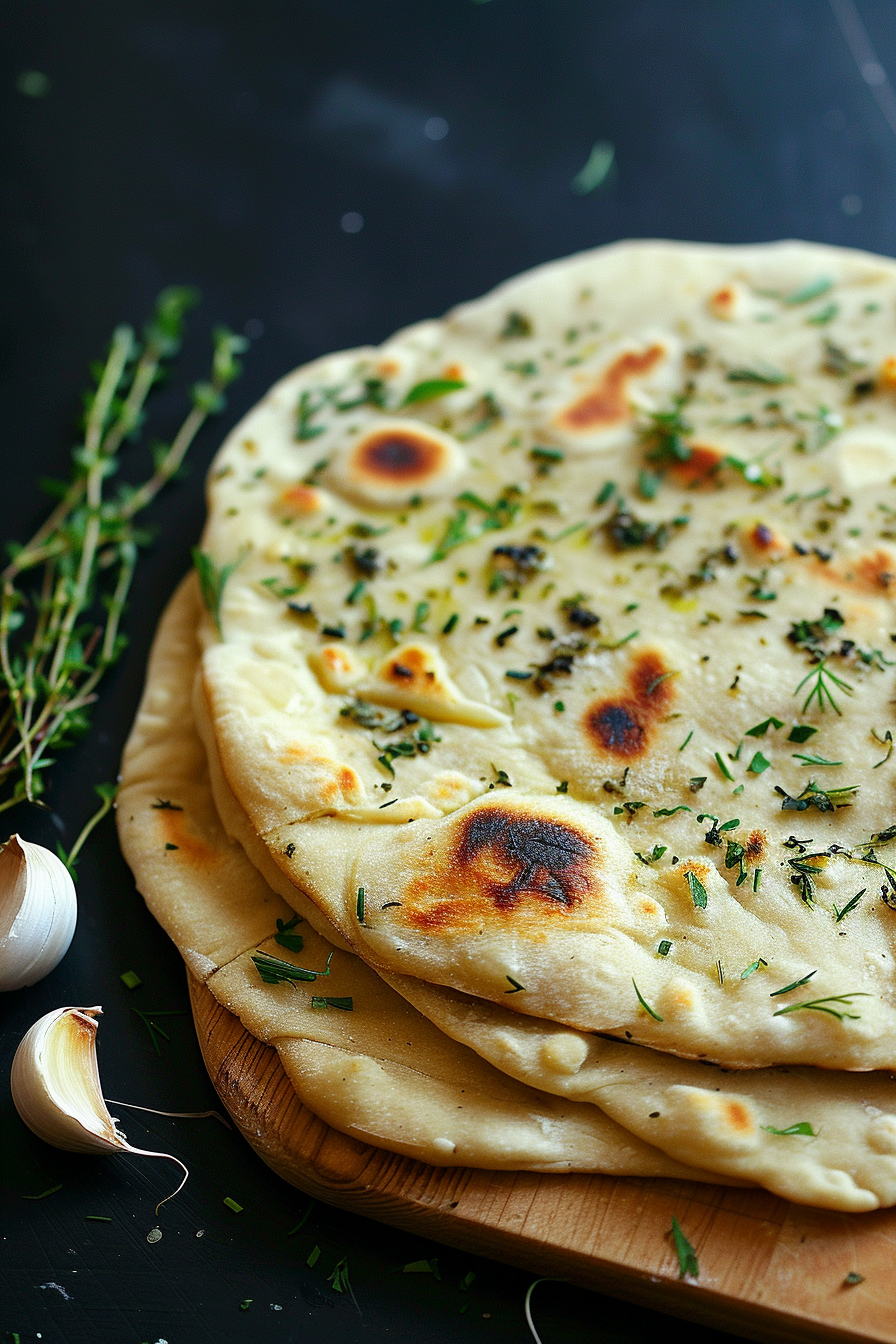 Easy Flatbreads with Garlic Butter