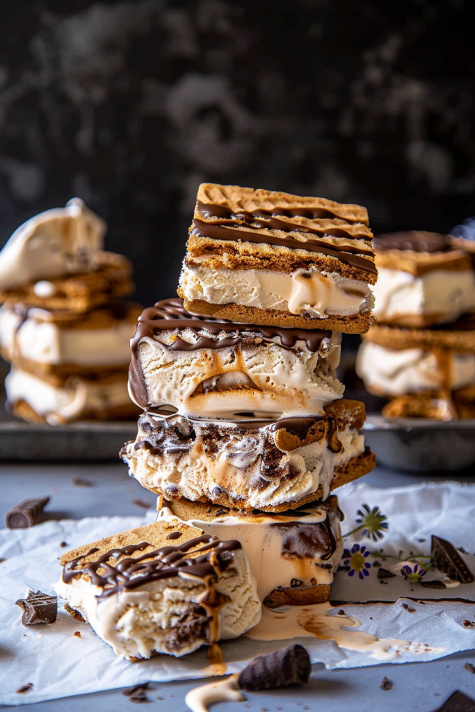 Easy S’mores Ice Cream Sandwiches