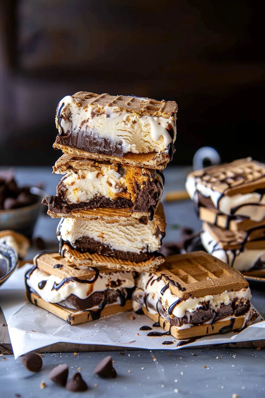 Easy S’mores Ice Cream Sandwiches