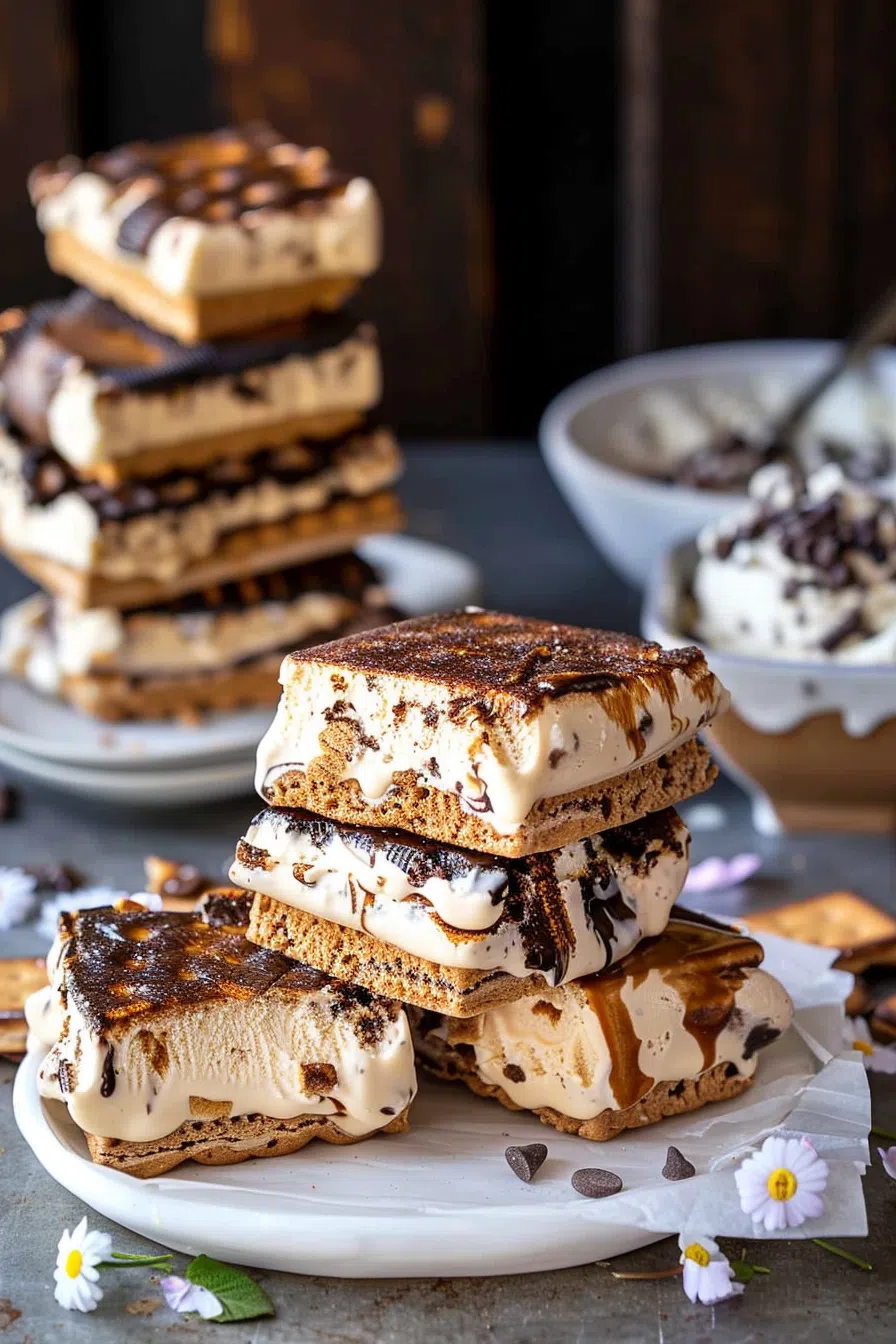 Easy S’mores Ice Cream Sandwiches