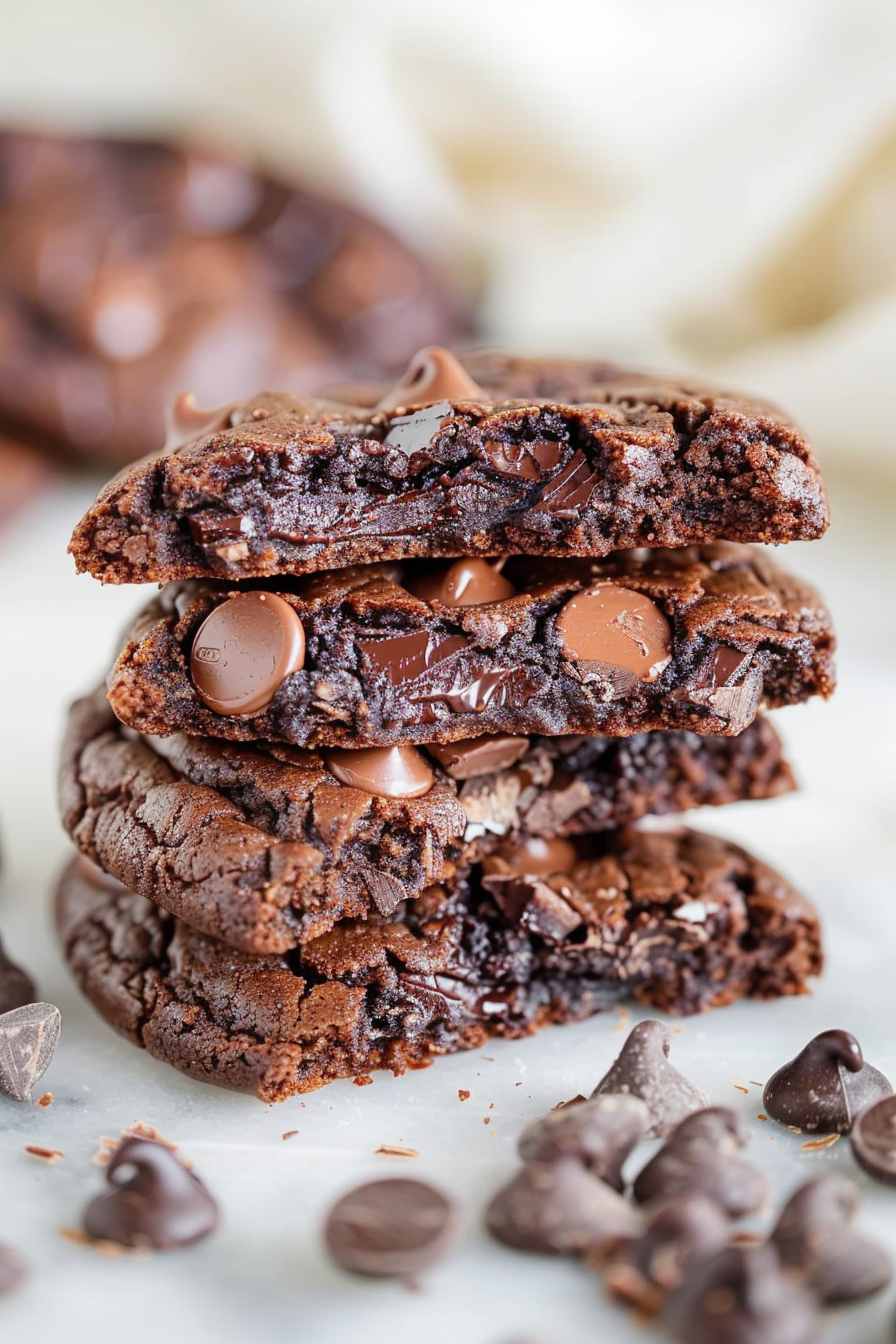 Easy Triple Chocolate Cookies