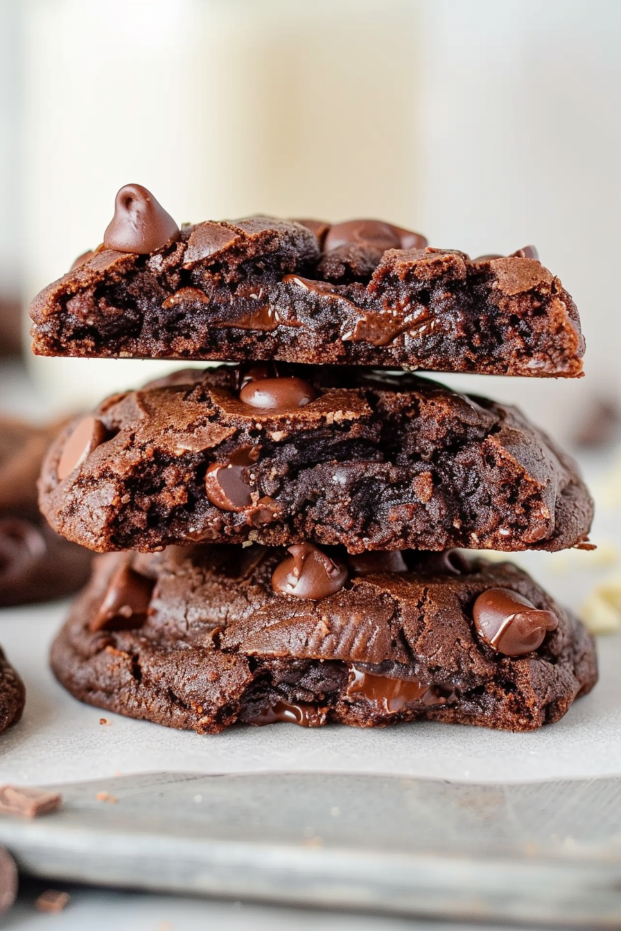 Easy Triple Chocolate Cookies