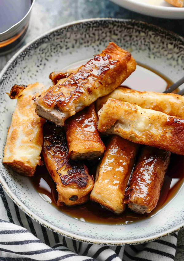 French Toast Sausage Roll-Ups Recipe