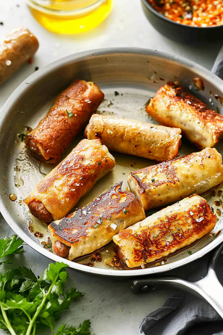 French Toast Sausage Roll-Ups Recipe