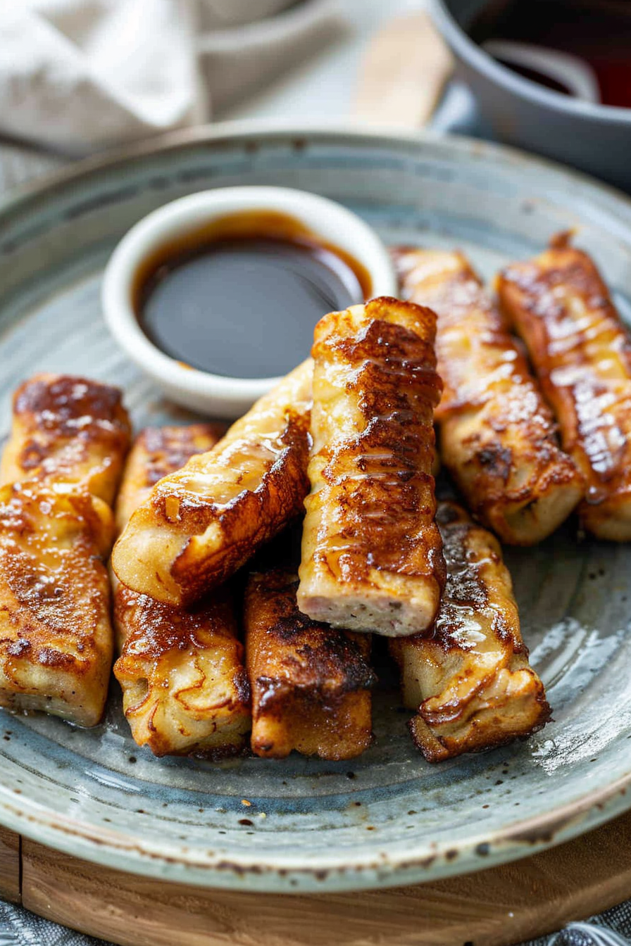 French Toast Sausage Roll-Ups Recipe