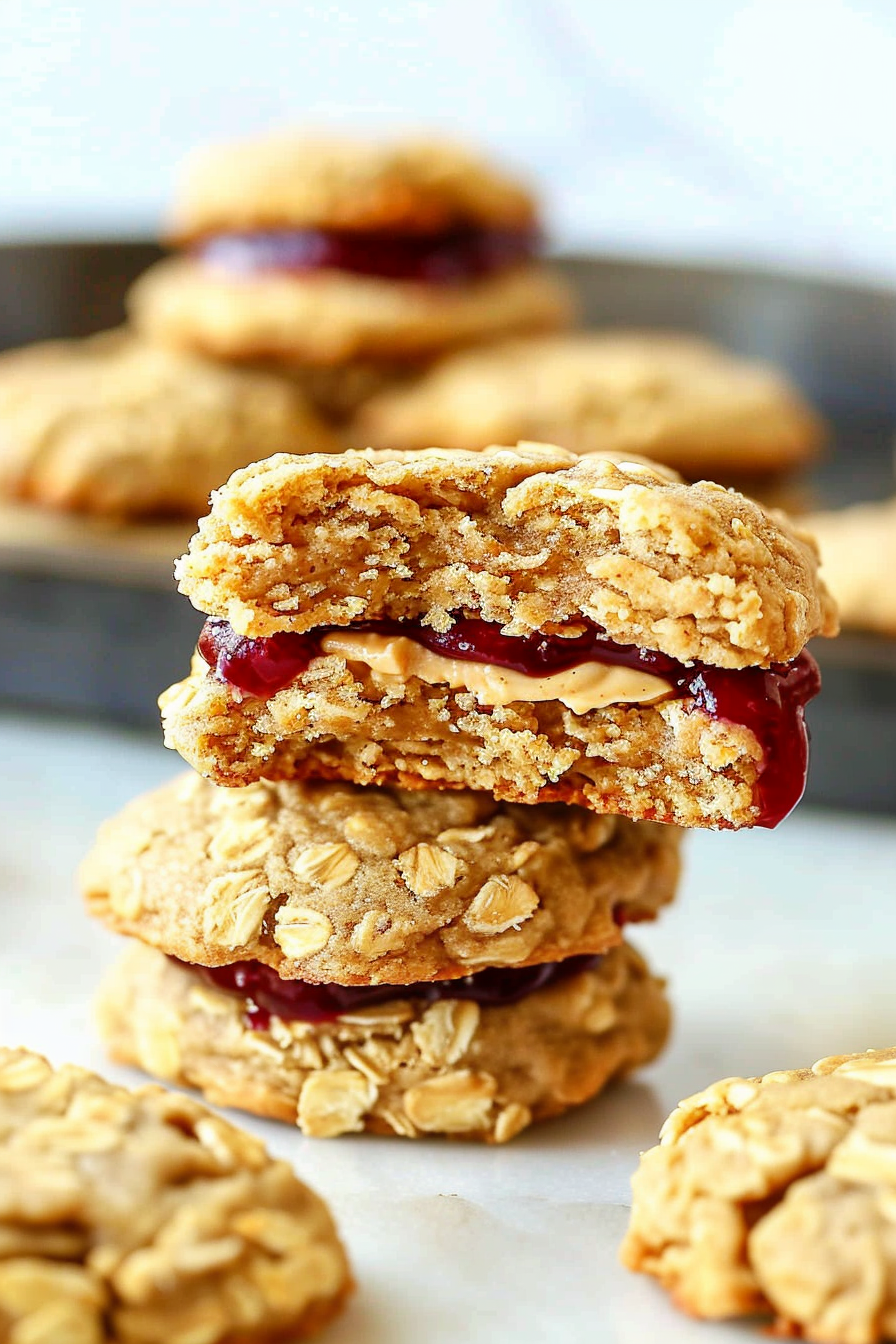 Delicious Flourless Peanut Butter Jelly Cookies