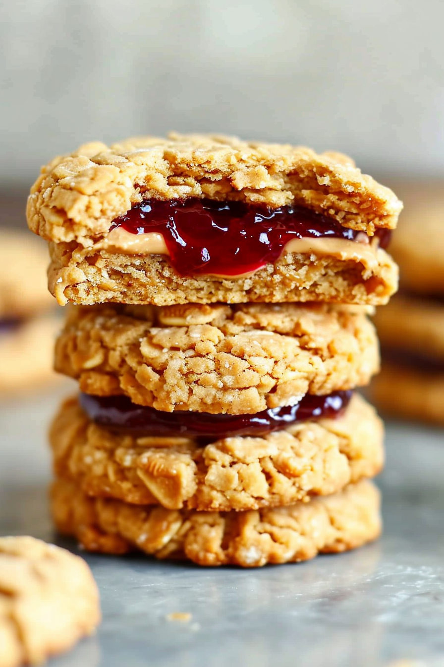 Delicious Flourless Peanut Butter Jelly Cookies