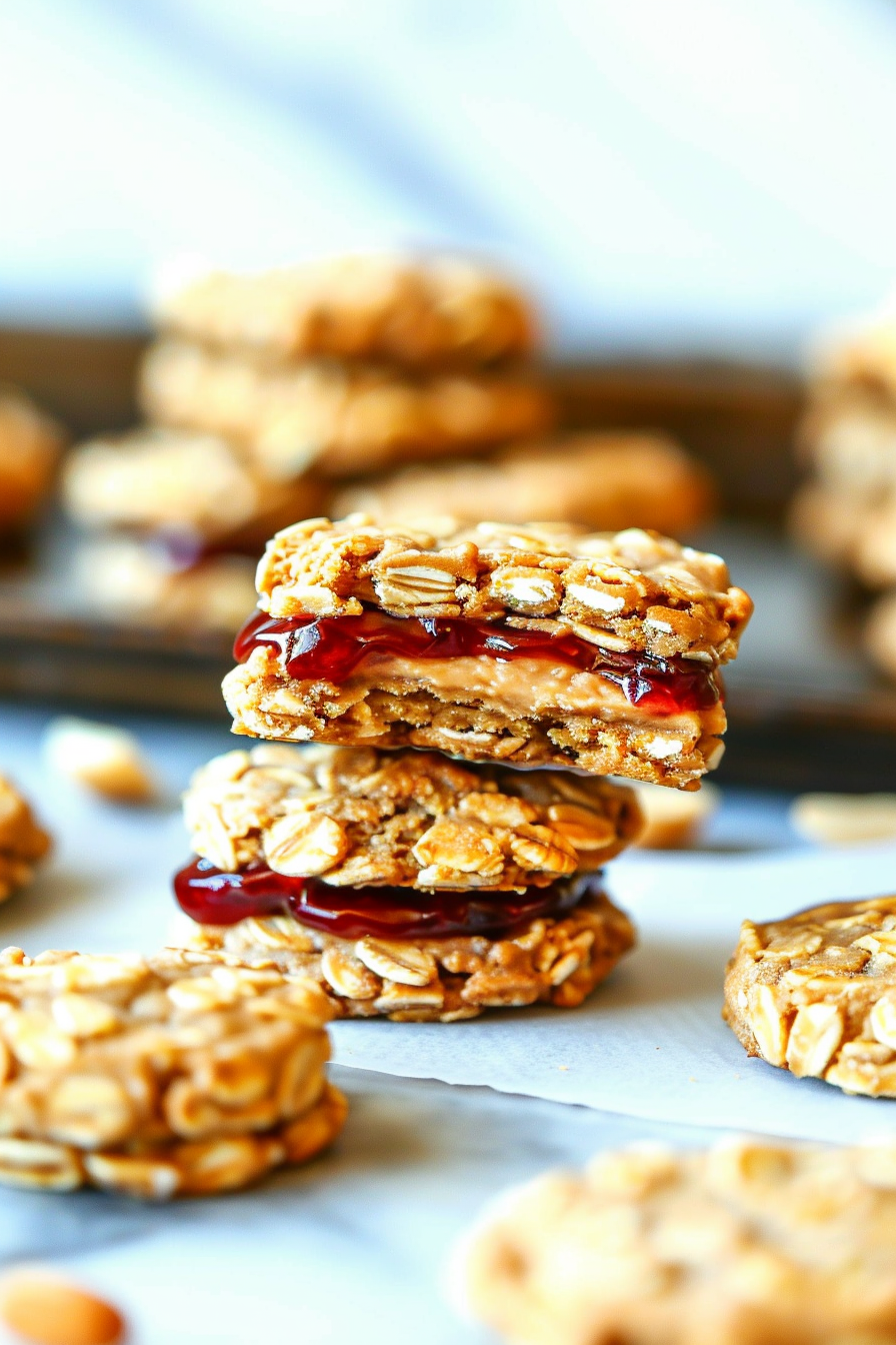 Delicious Flourless Peanut Butter Jelly Cookies