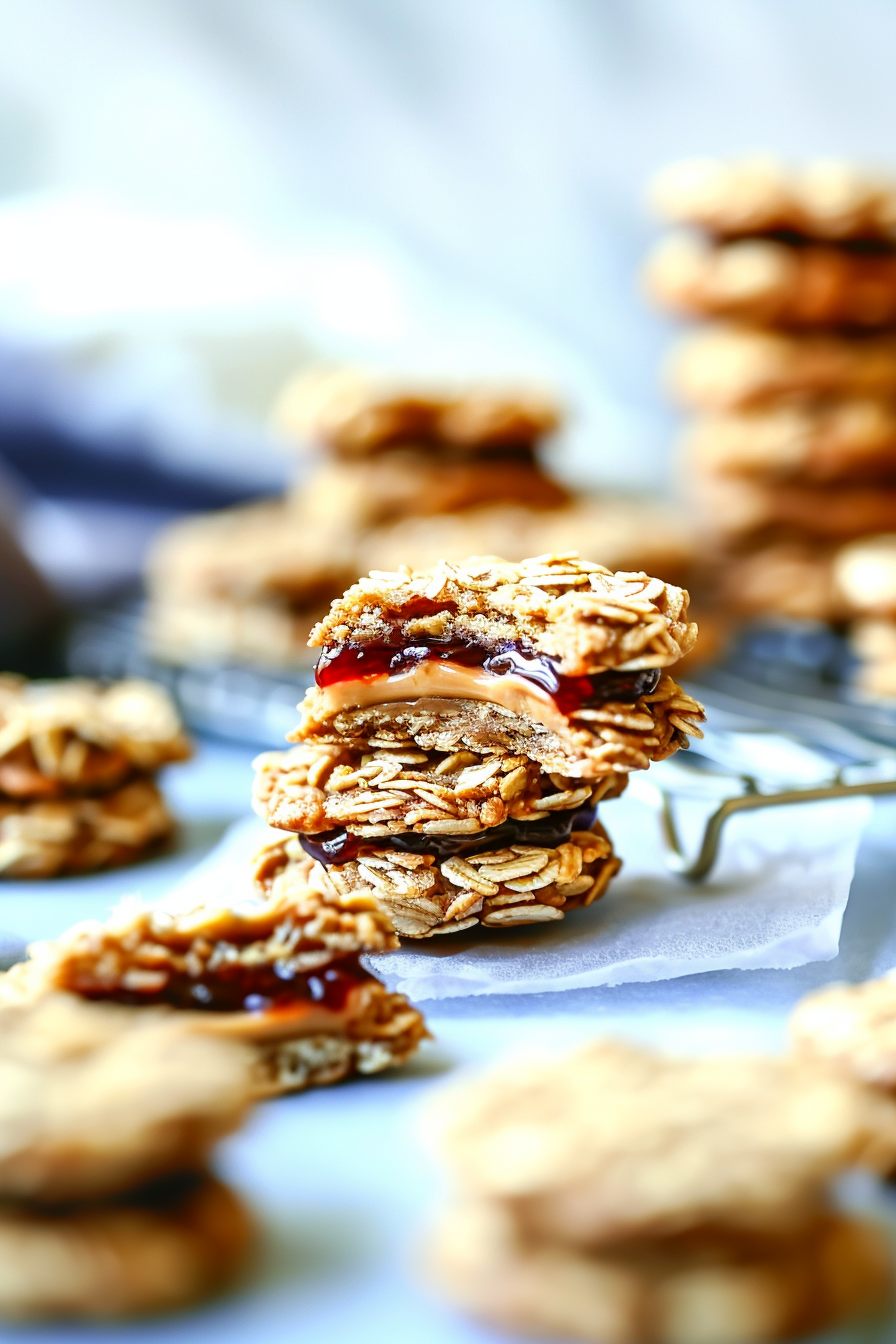 Delicious Flourless Peanut Butter Jelly Cookies