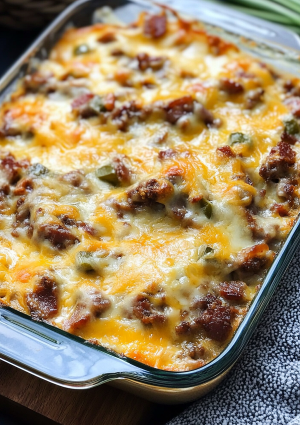 Keto Bacon Cheeseburger Casserole