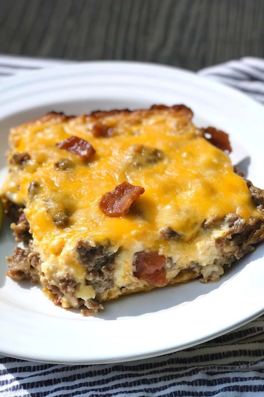 Keto Bacon Cheeseburger Casserole