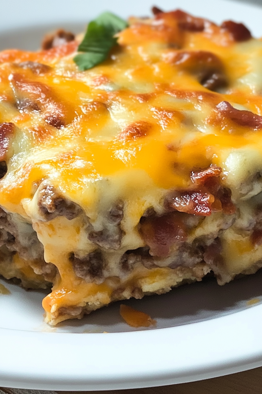 Keto Bacon Cheeseburger Casserole