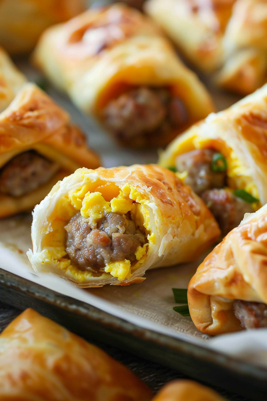 Delicious Sausage and Egg Roll-Ups