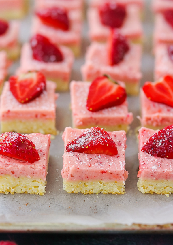 Easy Strawberry Sugar Cookie Bars