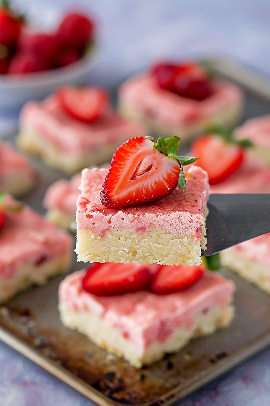 Easy Strawberry Sugar Cookie Bars