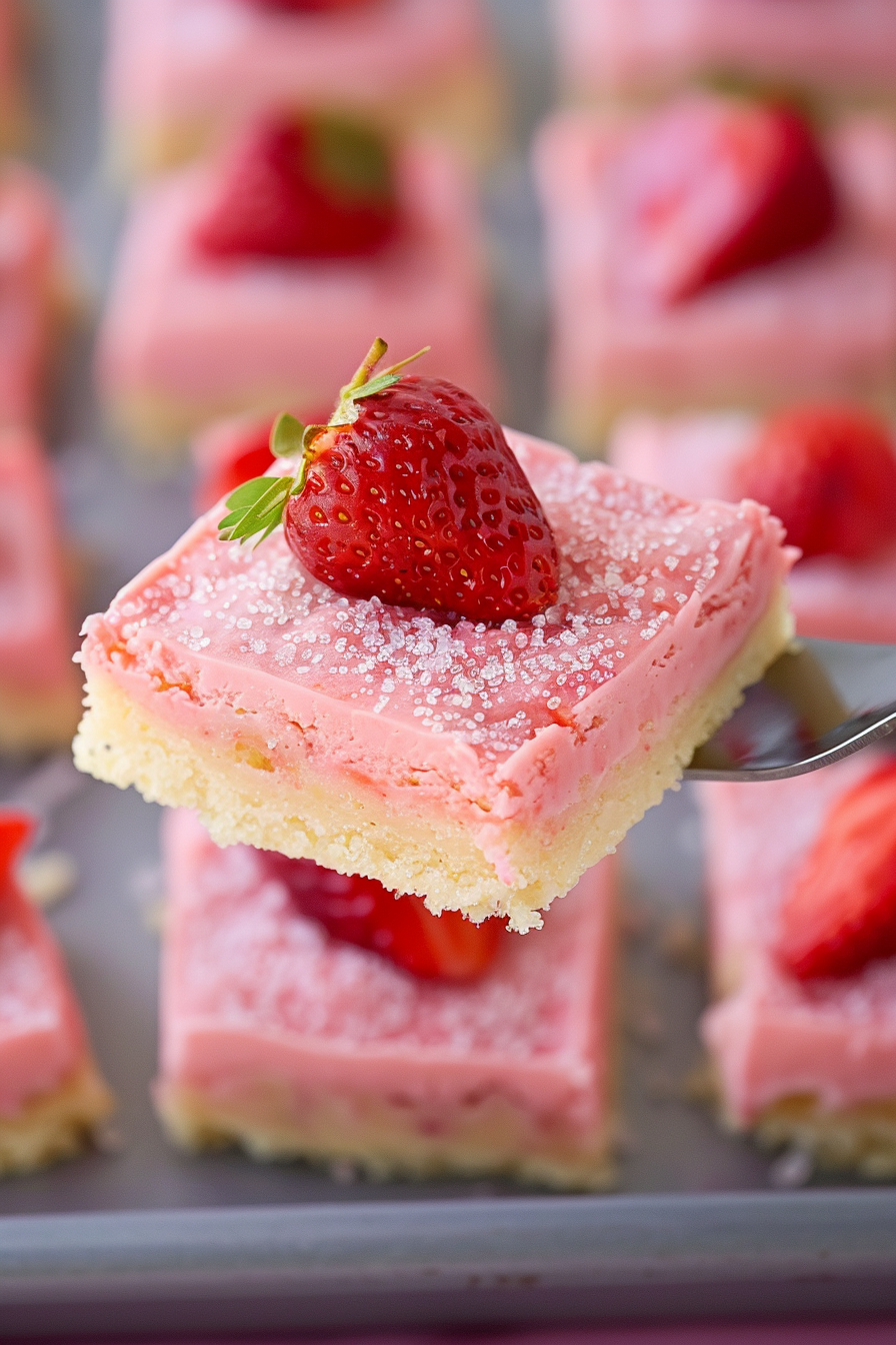 Easy Strawberry Sugar Cookie Bars