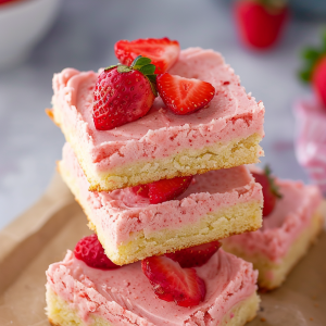 Easy Strawberry Sugar Cookie Bars