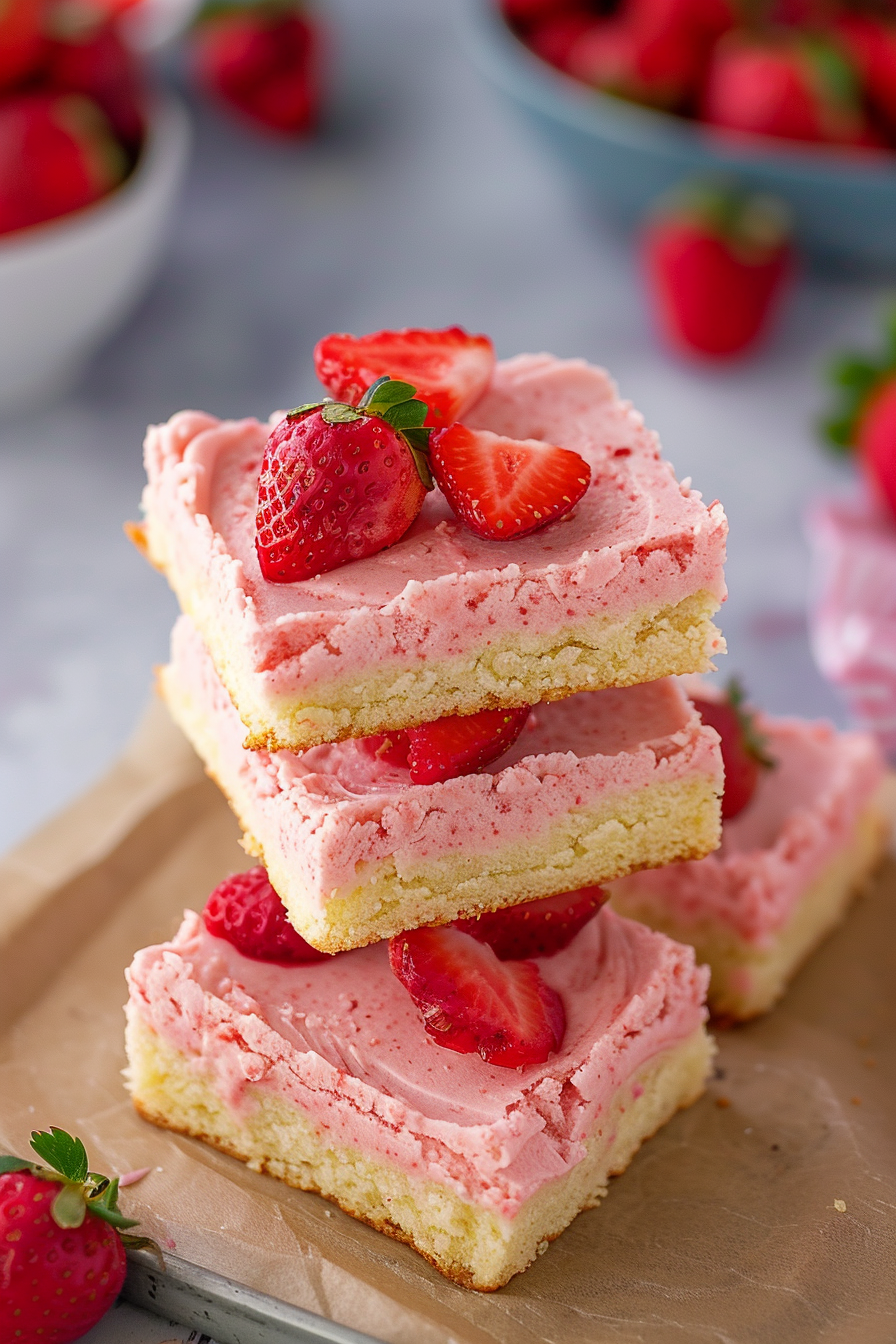 Easy Strawberry Sugar Cookie Bars