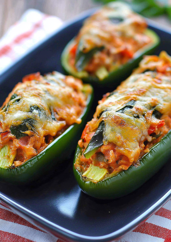 Delicious Stuffed Poblano Peppers