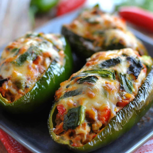 Delicious Stuffed Poblano Peppers