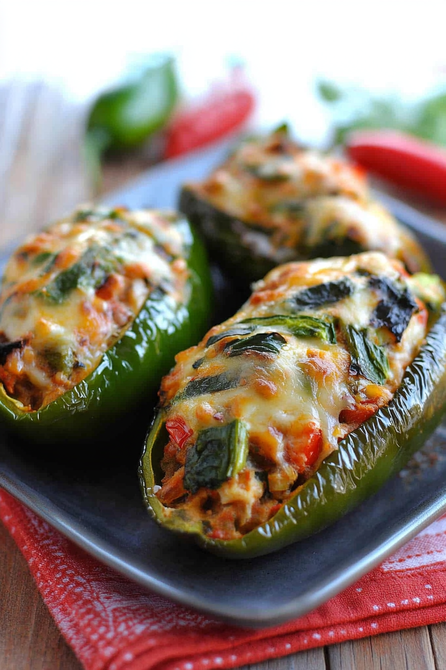 Delicious Stuffed Poblano Peppers