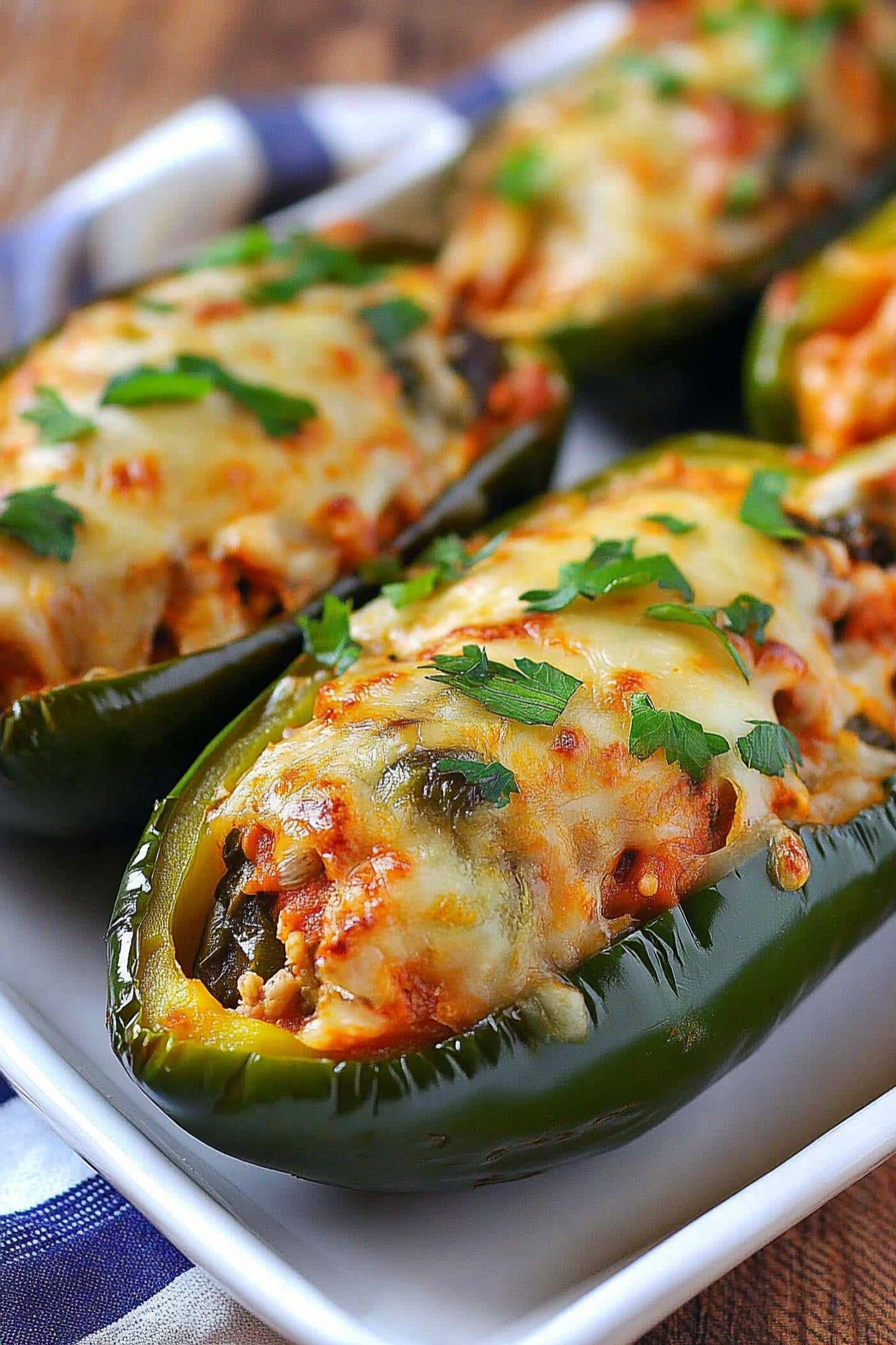 Delicious Stuffed Poblano Peppers