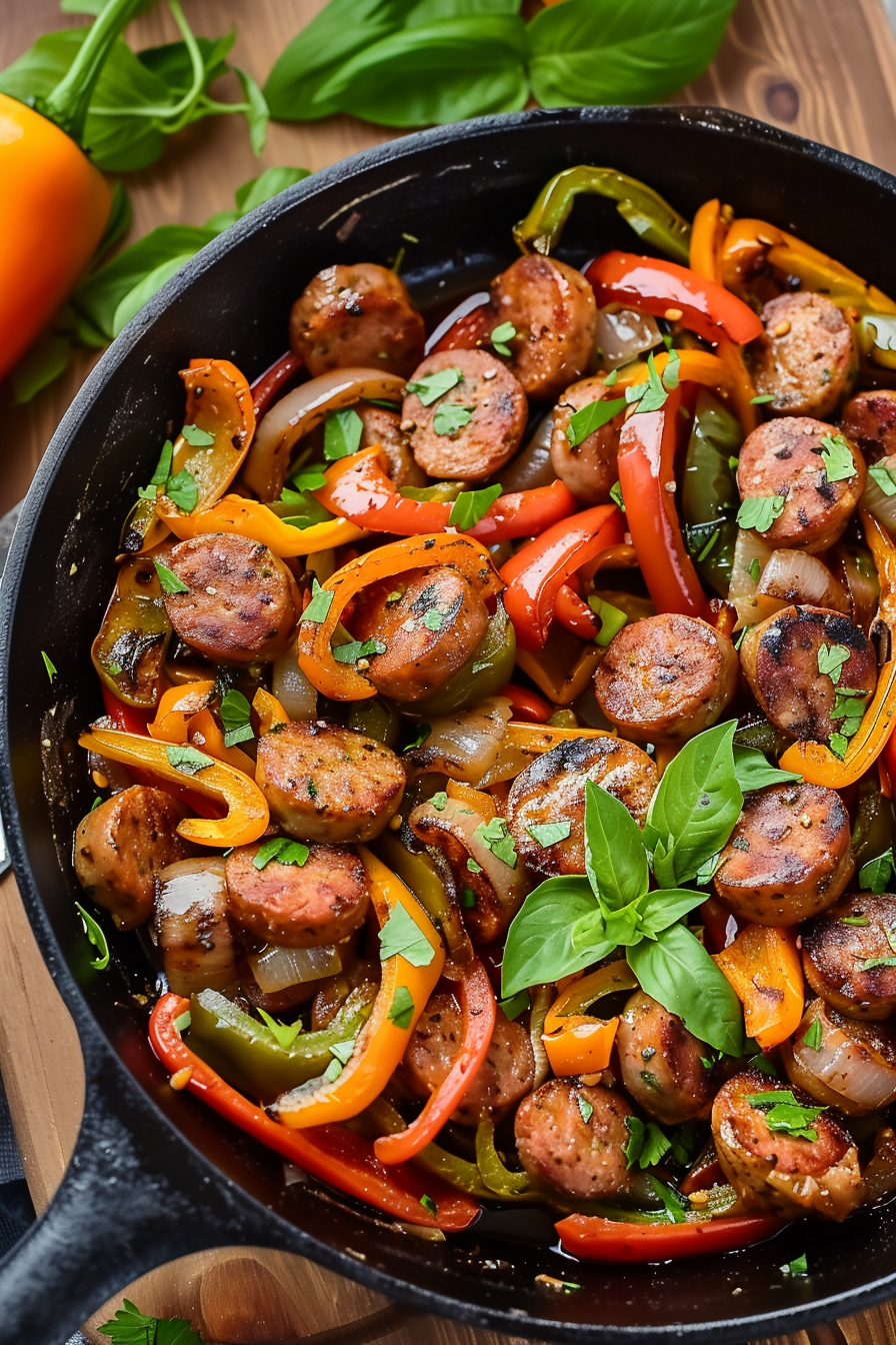 Easy Italian Sausage with Peppers and Onions