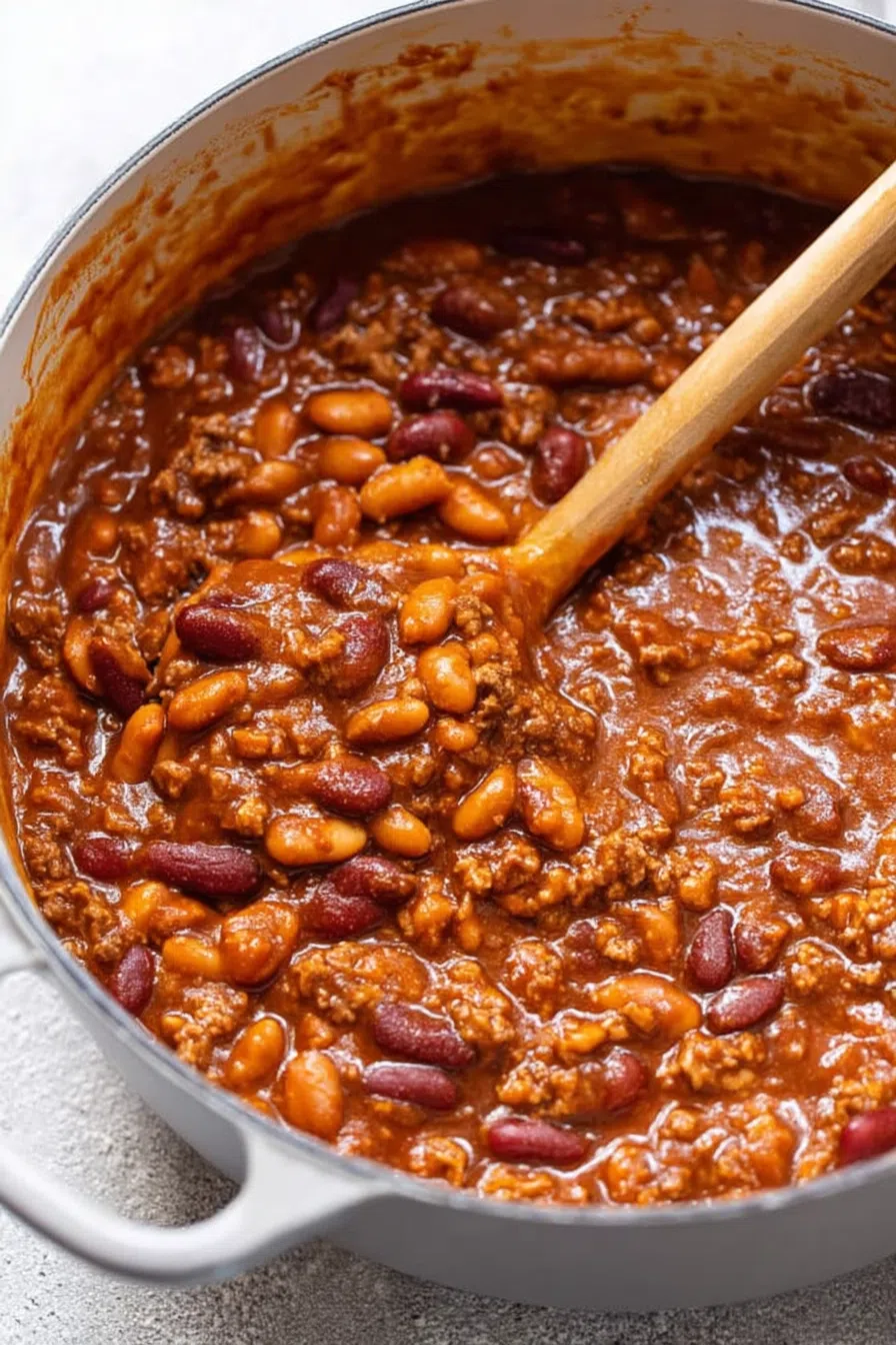 Golden, bubbly surface of a comfort food casserole, fresh from the oven.