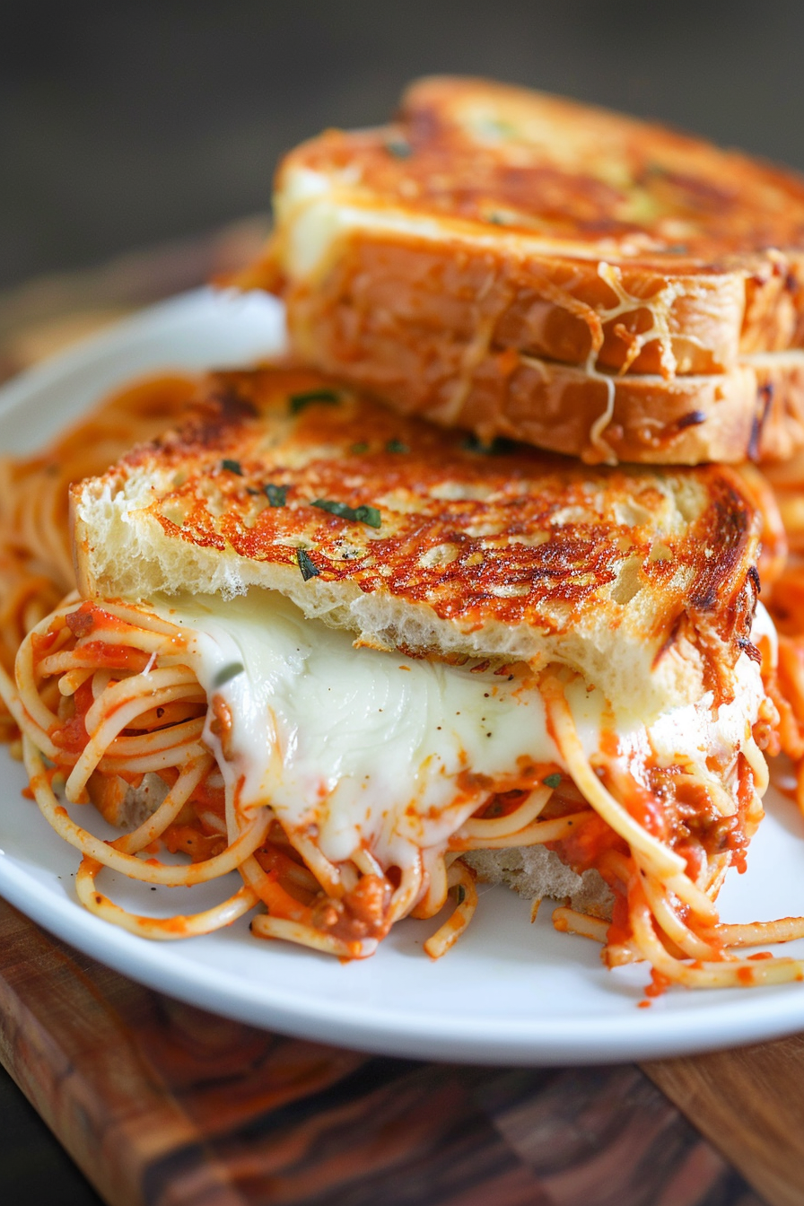 Spaghetti Grilled Cheese Recipe