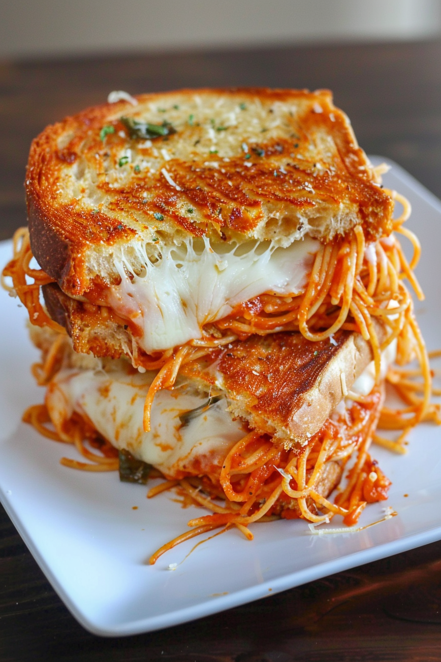 Spaghetti Grilled Cheese Recipe