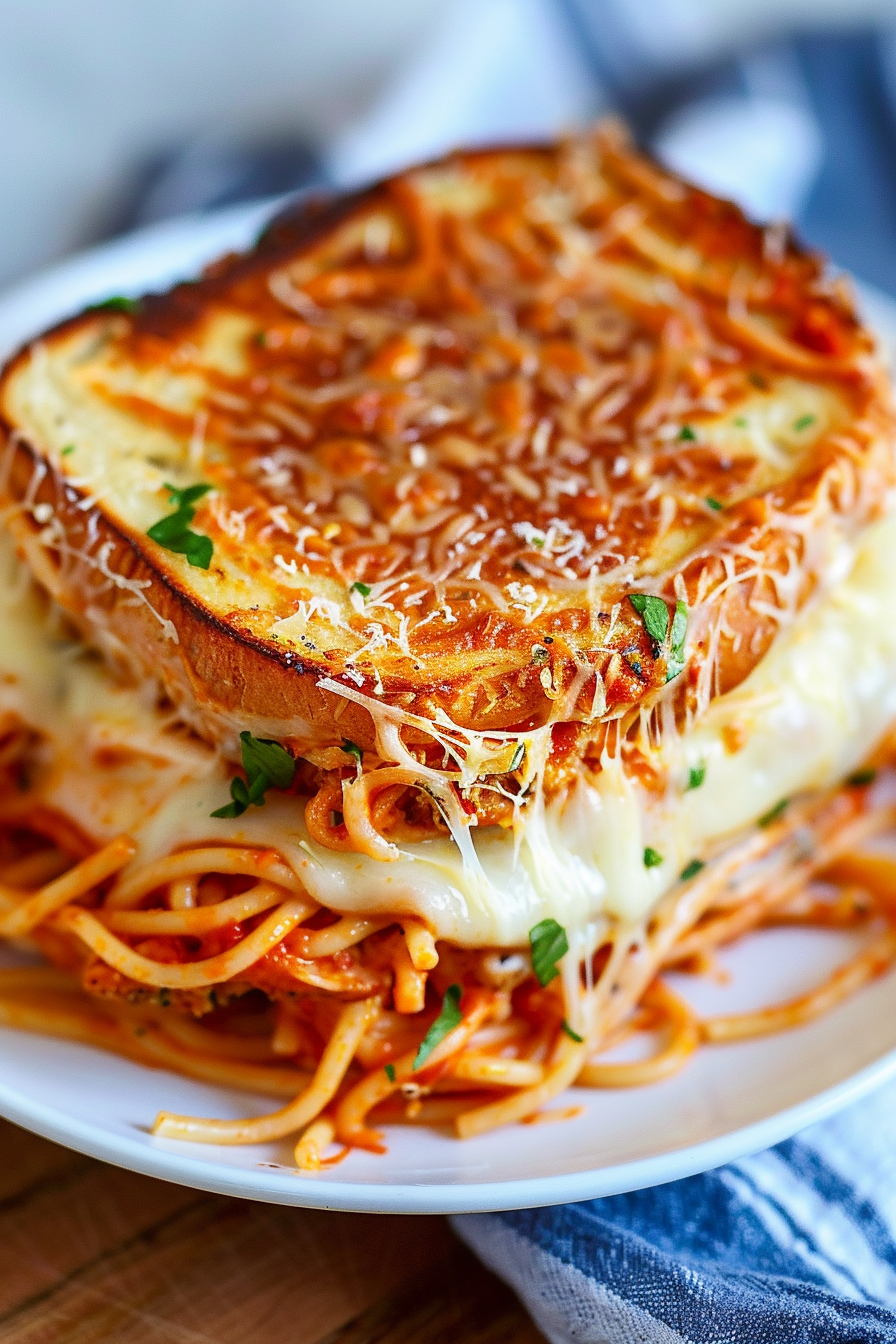 Spaghetti Grilled Cheese Recipe