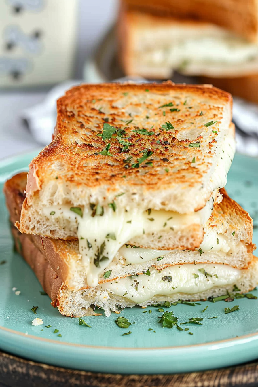 White Pizza Grilled Cheese Sandwiches Recipe