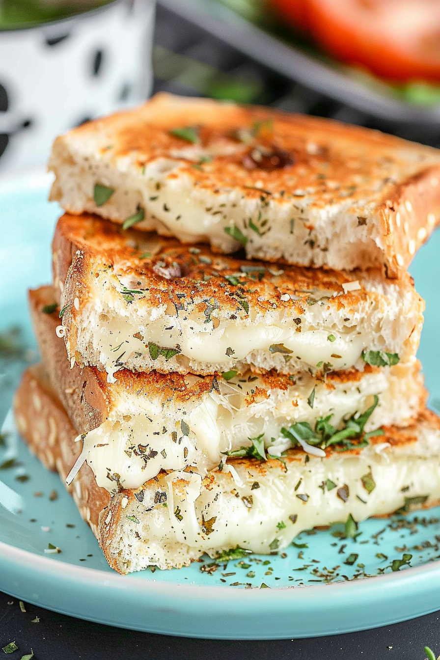 White Pizza Grilled Cheese Sandwiches Recipe