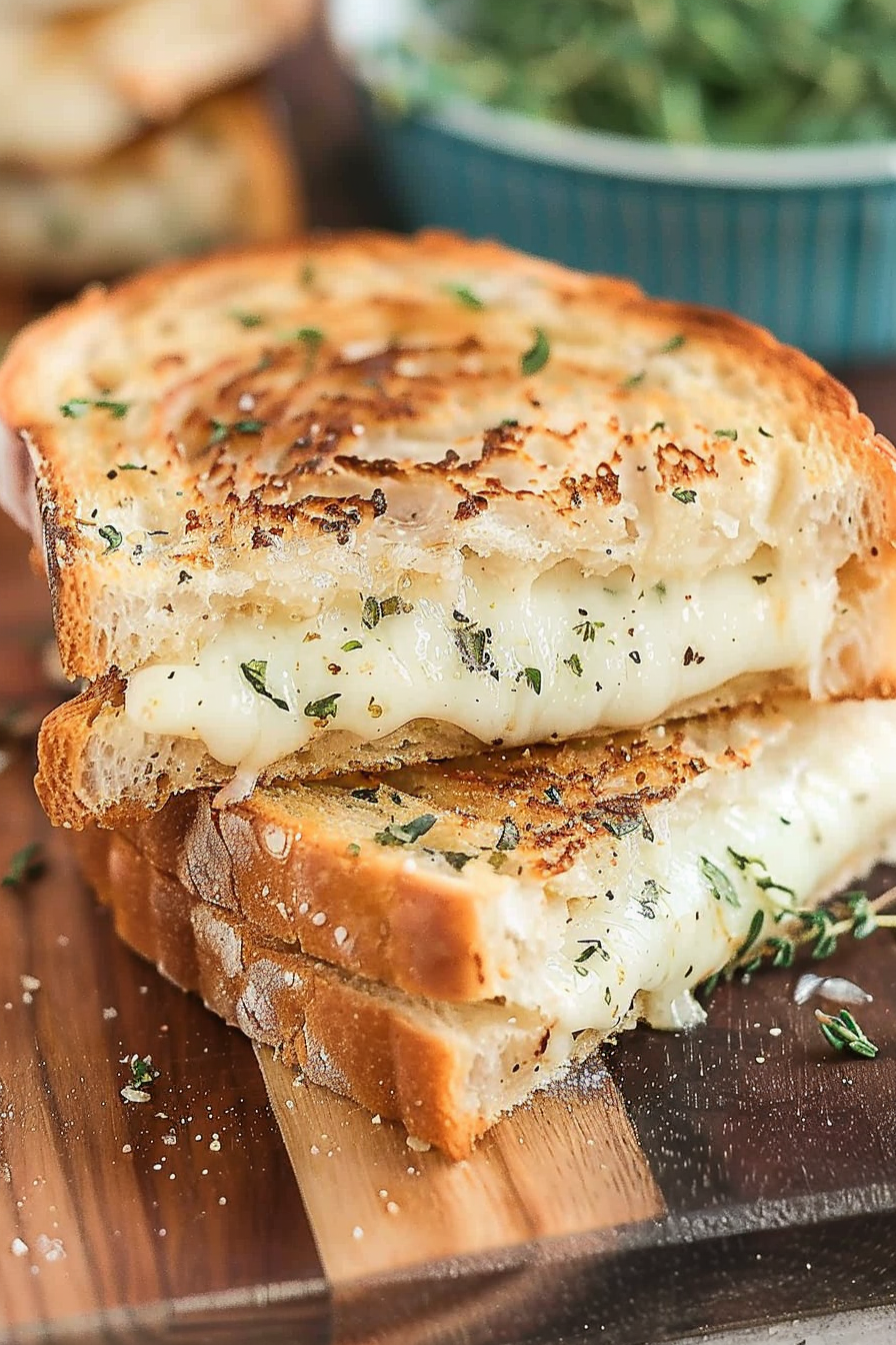 White Pizza Grilled Cheese Sandwiches Recipe